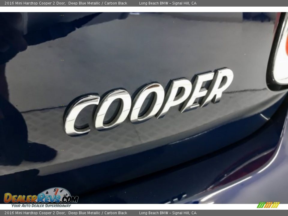 2016 Mini Hardtop Cooper 2 Door Deep Blue Metallic / Carbon Black Photo #7