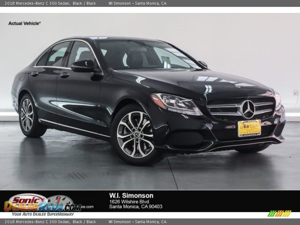 2018 Mercedes-Benz C 300 Sedan Black / Black Photo #1