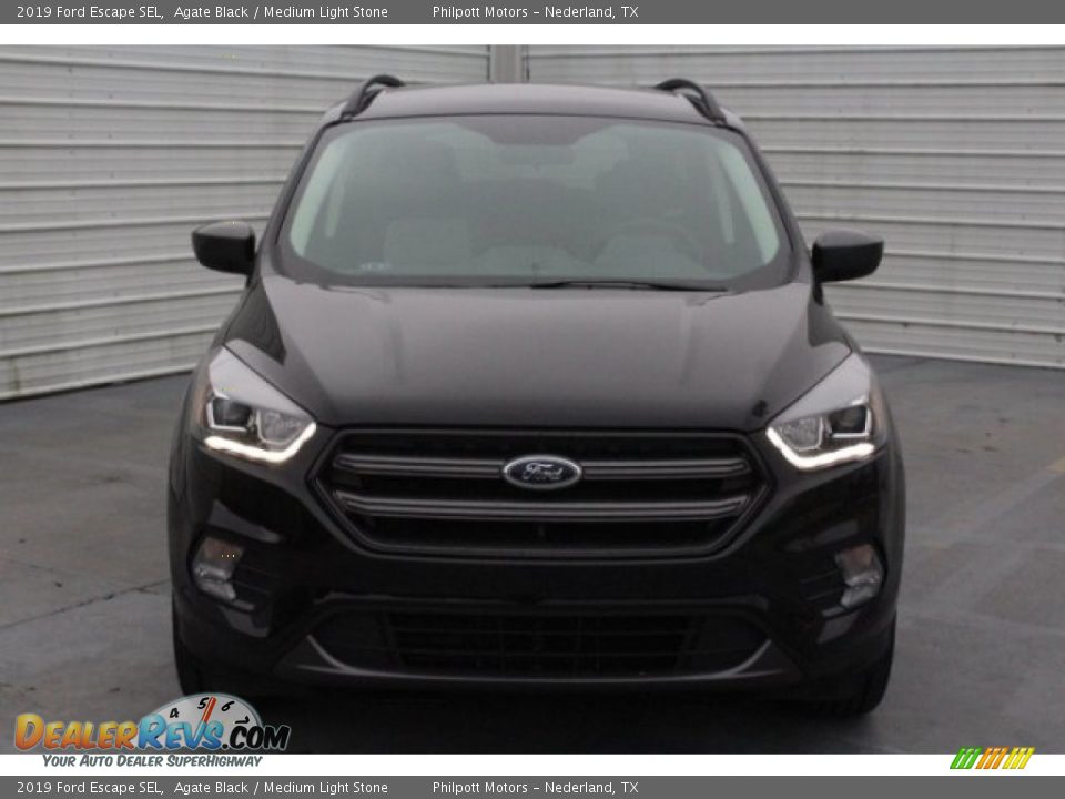 2019 Ford Escape SEL Agate Black / Medium Light Stone Photo #2
