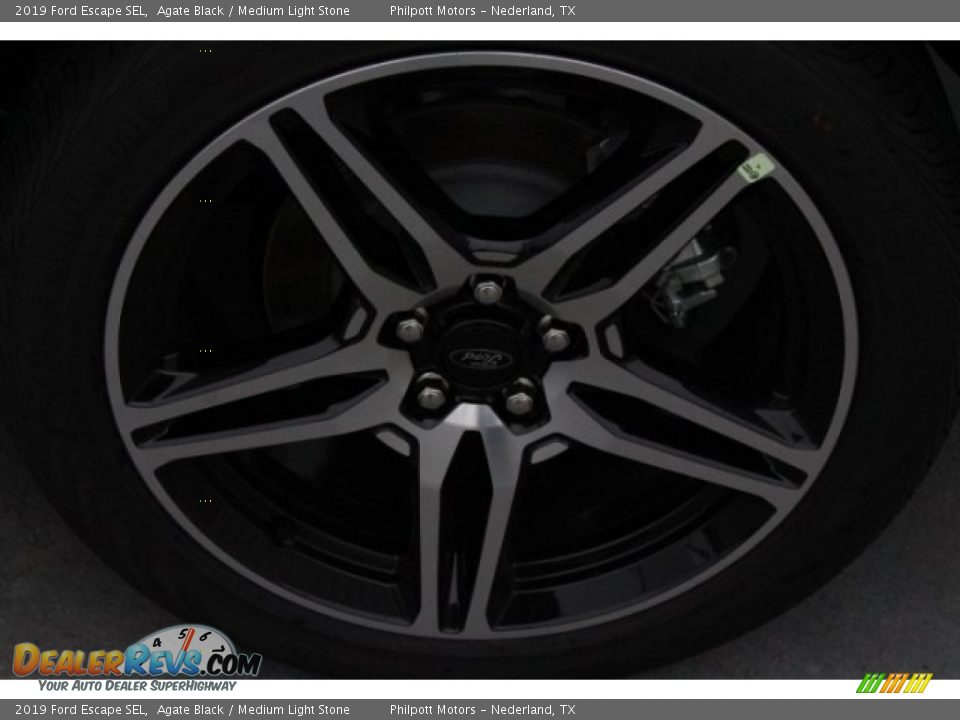 2019 Ford Escape SEL Agate Black / Medium Light Stone Photo #6