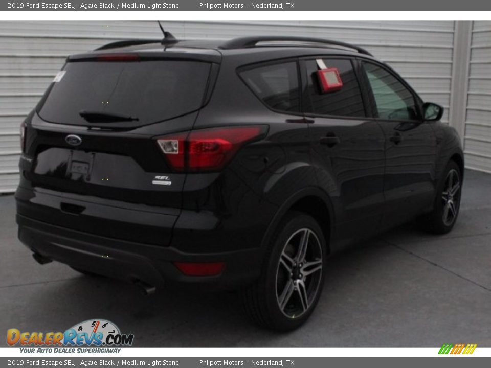 2019 Ford Escape SEL Agate Black / Medium Light Stone Photo #9