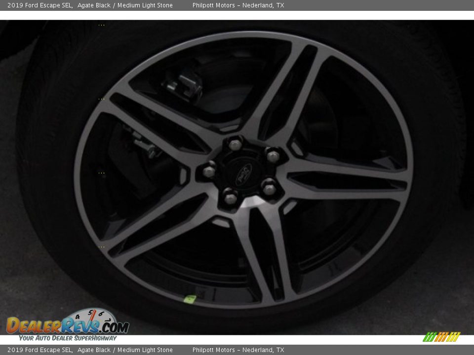 2019 Ford Escape SEL Agate Black / Medium Light Stone Photo #10
