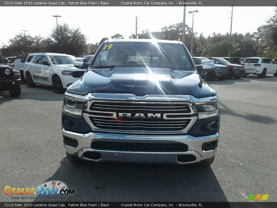 2019 Ram 1500 Laramie Quad Cab Patriot Blue Pearl / Black Photo #8