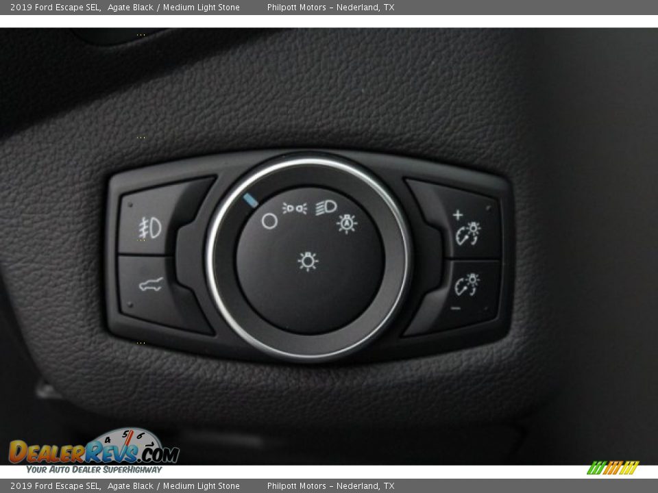 2019 Ford Escape SEL Agate Black / Medium Light Stone Photo #22