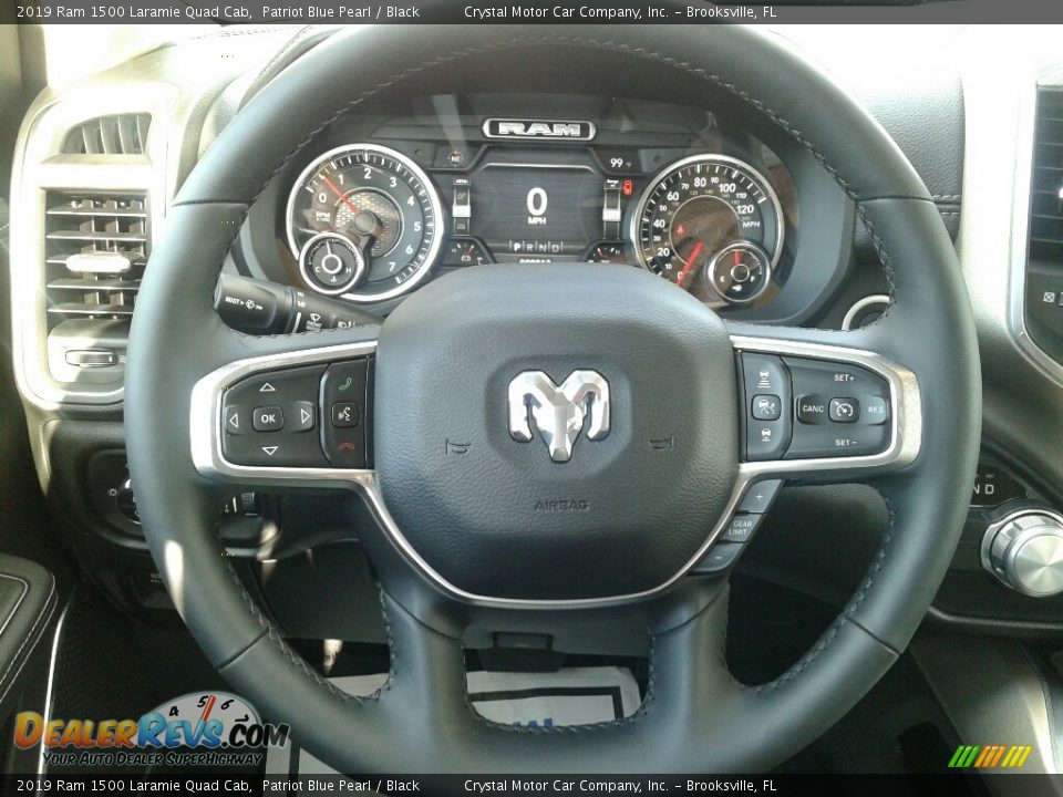 2019 Ram 1500 Laramie Quad Cab Steering Wheel Photo #14