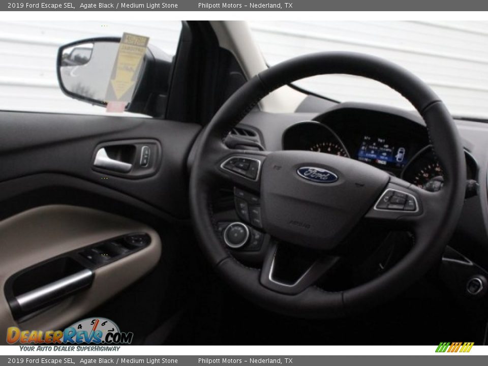 2019 Ford Escape SEL Agate Black / Medium Light Stone Photo #26