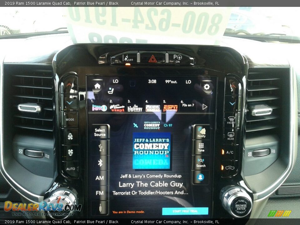 2019 Ram 1500 Laramie Quad Cab Patriot Blue Pearl / Black Photo #15