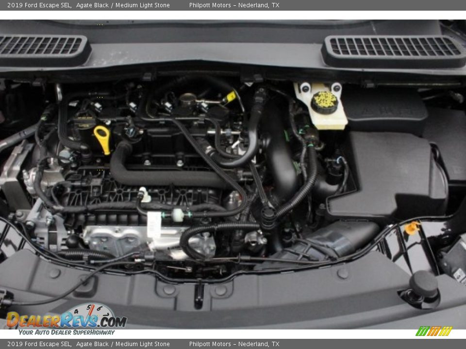 2019 Ford Escape SEL Agate Black / Medium Light Stone Photo #34
