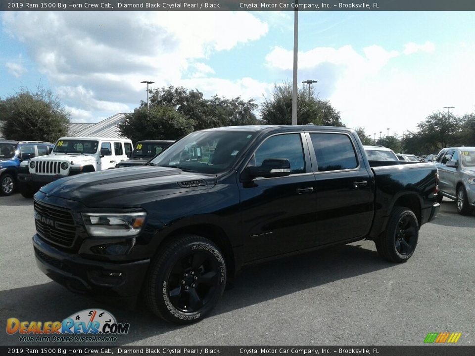 2019 Ram 1500 Big Horn Crew Cab Diamond Black Crystal Pearl / Black Photo #1
