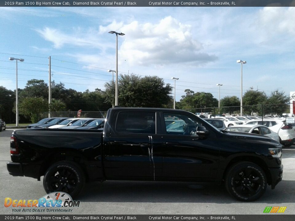2019 Ram 1500 Big Horn Crew Cab Diamond Black Crystal Pearl / Black Photo #6