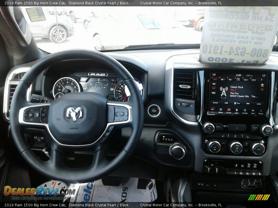 2019 Ram 1500 Big Horn Crew Cab Diamond Black Crystal Pearl / Black Photo #13