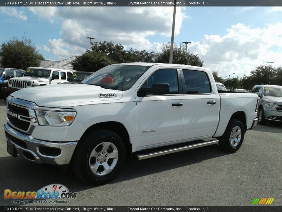 2019 Ram 1500 Tradesman Crew Cab 4x4 Bright White / Black Photo #1