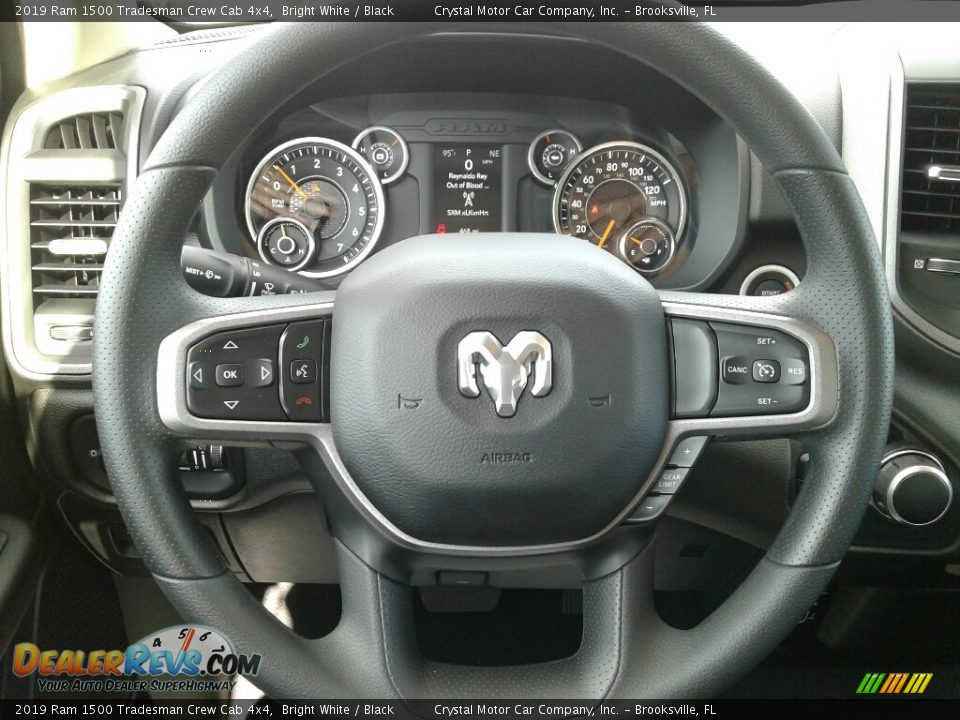 2019 Ram 1500 Tradesman Crew Cab 4x4 Bright White / Black Photo #14