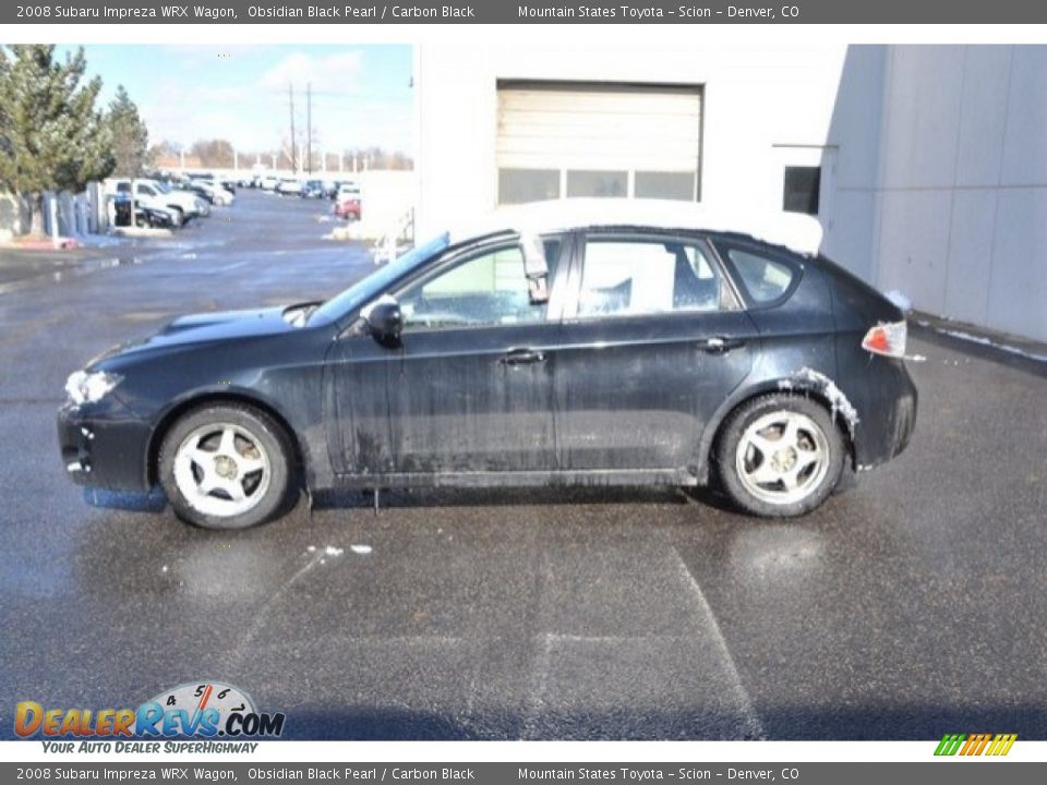2008 Subaru Impreza WRX Wagon Obsidian Black Pearl / Carbon Black Photo #3