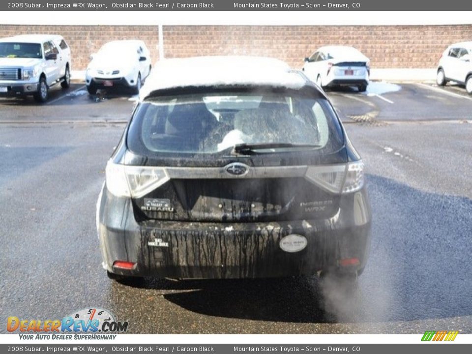 2008 Subaru Impreza WRX Wagon Obsidian Black Pearl / Carbon Black Photo #5