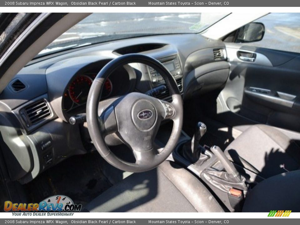 2008 Subaru Impreza WRX Wagon Obsidian Black Pearl / Carbon Black Photo #10