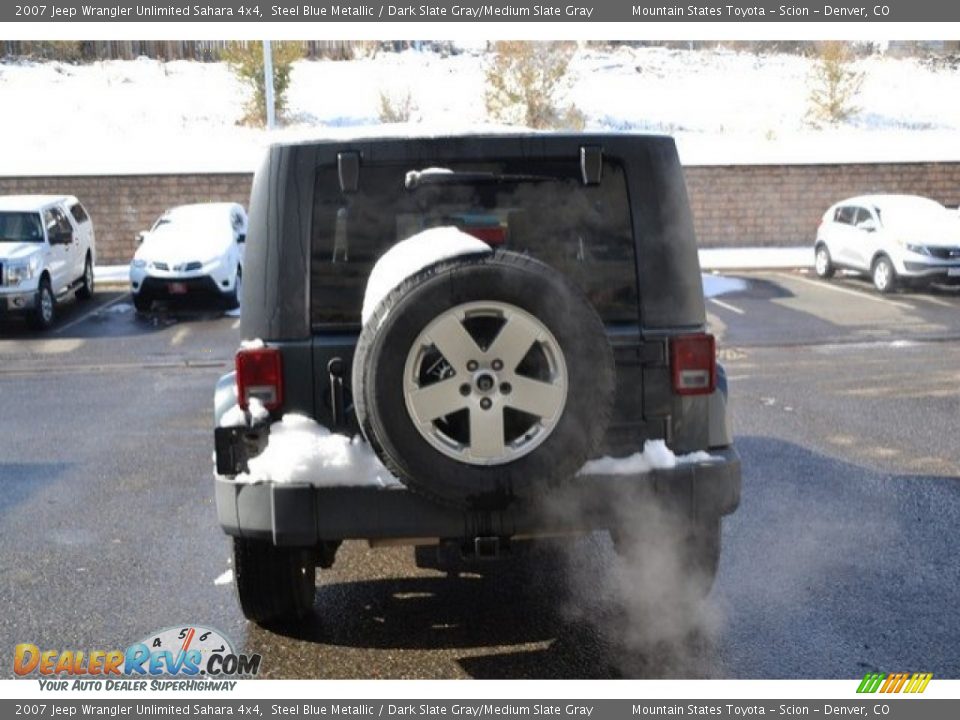 2007 Jeep Wrangler Unlimited Sahara 4x4 Steel Blue Metallic / Dark Slate Gray/Medium Slate Gray Photo #5