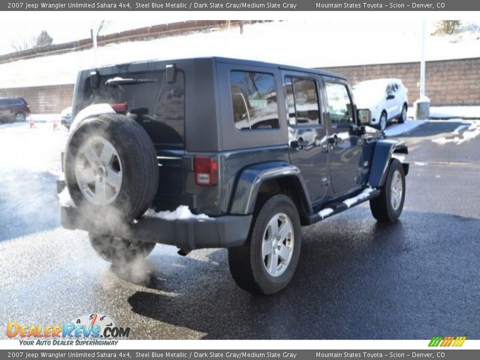 2007 Jeep Wrangler Unlimited Sahara 4x4 Steel Blue Metallic / Dark Slate Gray/Medium Slate Gray Photo #6