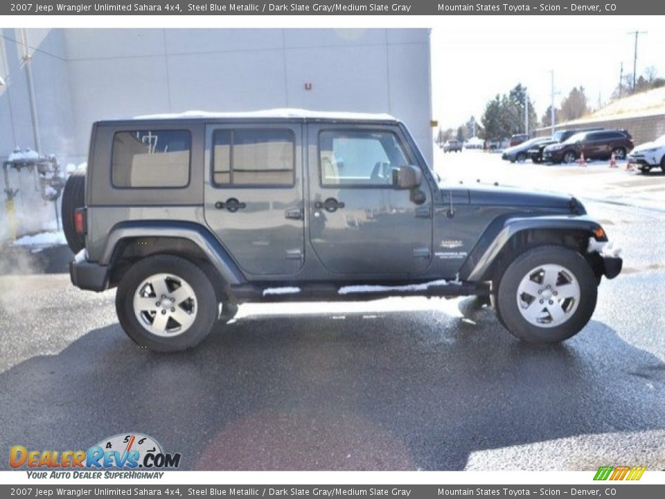 2007 Jeep Wrangler Unlimited Sahara 4x4 Steel Blue Metallic / Dark Slate Gray/Medium Slate Gray Photo #7