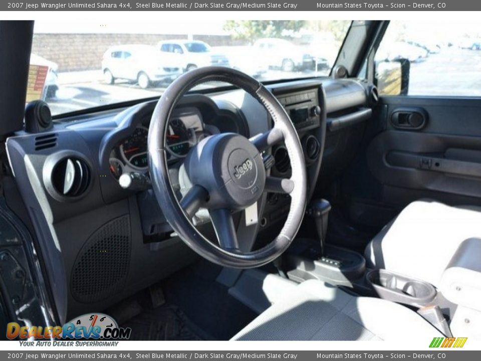 2007 Jeep Wrangler Unlimited Sahara 4x4 Steel Blue Metallic / Dark Slate Gray/Medium Slate Gray Photo #10