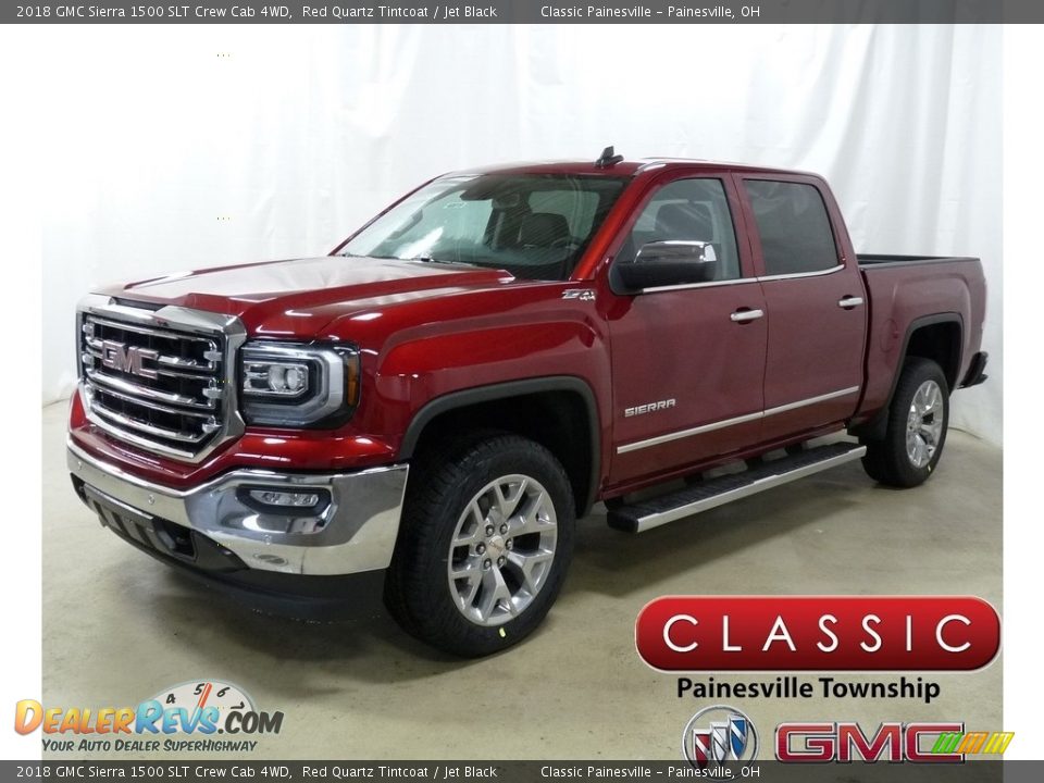 2018 GMC Sierra 1500 SLT Crew Cab 4WD Red Quartz Tintcoat / Jet Black Photo #1