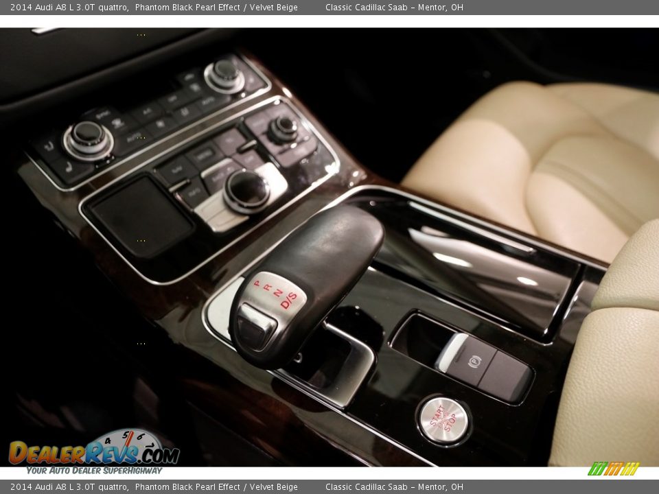 2014 Audi A8 L 3.0T quattro Phantom Black Pearl Effect / Velvet Beige Photo #16