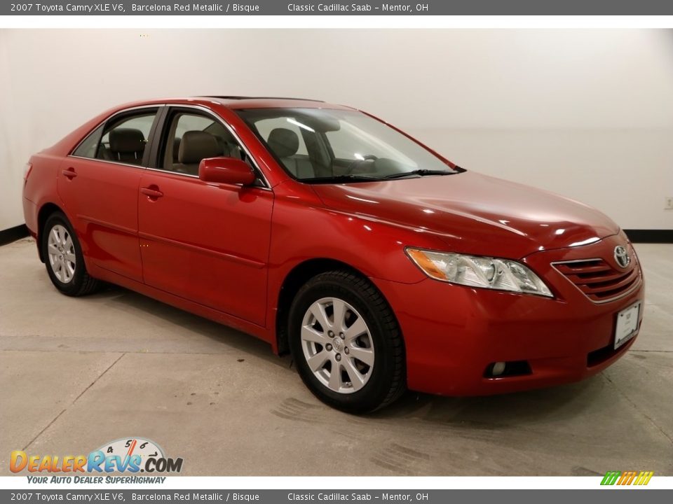 2007 Toyota Camry XLE V6 Barcelona Red Metallic / Bisque Photo #1