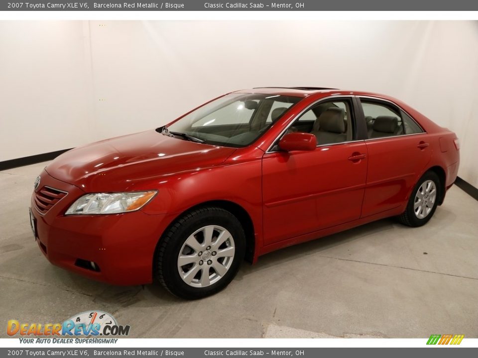2007 Toyota Camry XLE V6 Barcelona Red Metallic / Bisque Photo #3