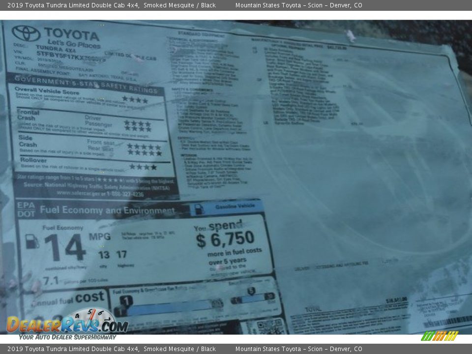 2019 Toyota Tundra Limited Double Cab 4x4 Smoked Mesquite / Black Photo #36