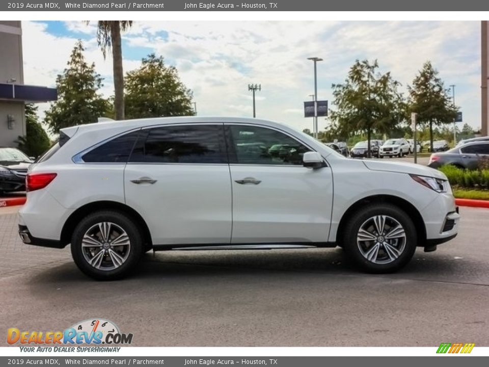 2019 Acura MDX White Diamond Pearl / Parchment Photo #8