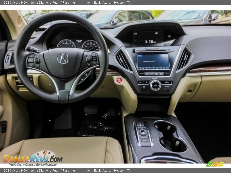 2019 Acura MDX White Diamond Pearl / Parchment Photo #28