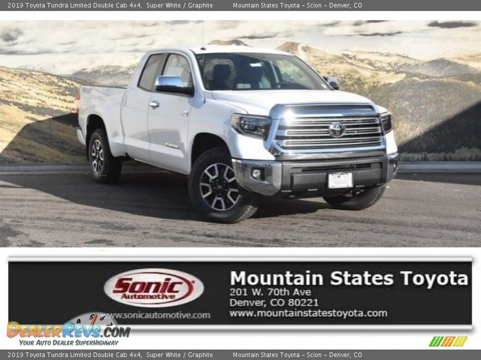 2019 Toyota Tundra Limited Double Cab 4x4 Super White / Graphite Photo #1