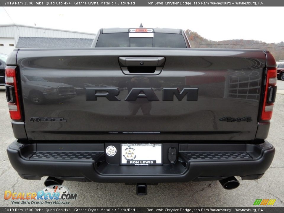 2019 Ram 1500 Rebel Quad Cab 4x4 Granite Crystal Metallic / Black/Red Photo #4