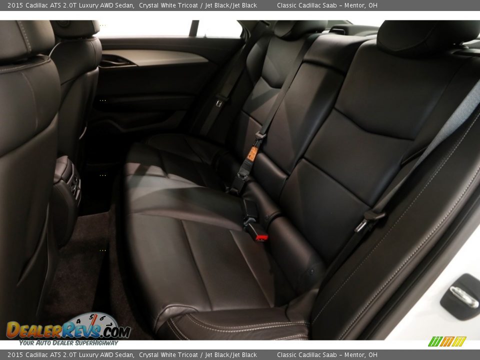 2015 Cadillac ATS 2.0T Luxury AWD Sedan Crystal White Tricoat / Jet Black/Jet Black Photo #16