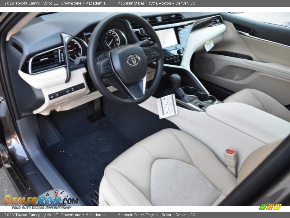 Macadamia Interior - 2019 Toyota Camry Hybrid LE Photo #5