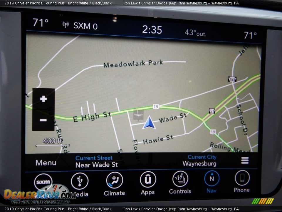 2019 Chrysler Pacifica Touring Plus Bright White / Black/Black Photo #18