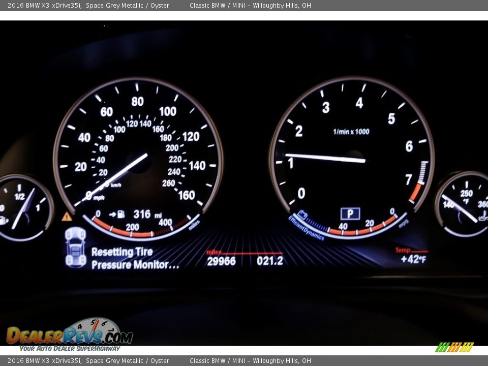 2016 BMW X3 xDrive35i Space Grey Metallic / Oyster Photo #7