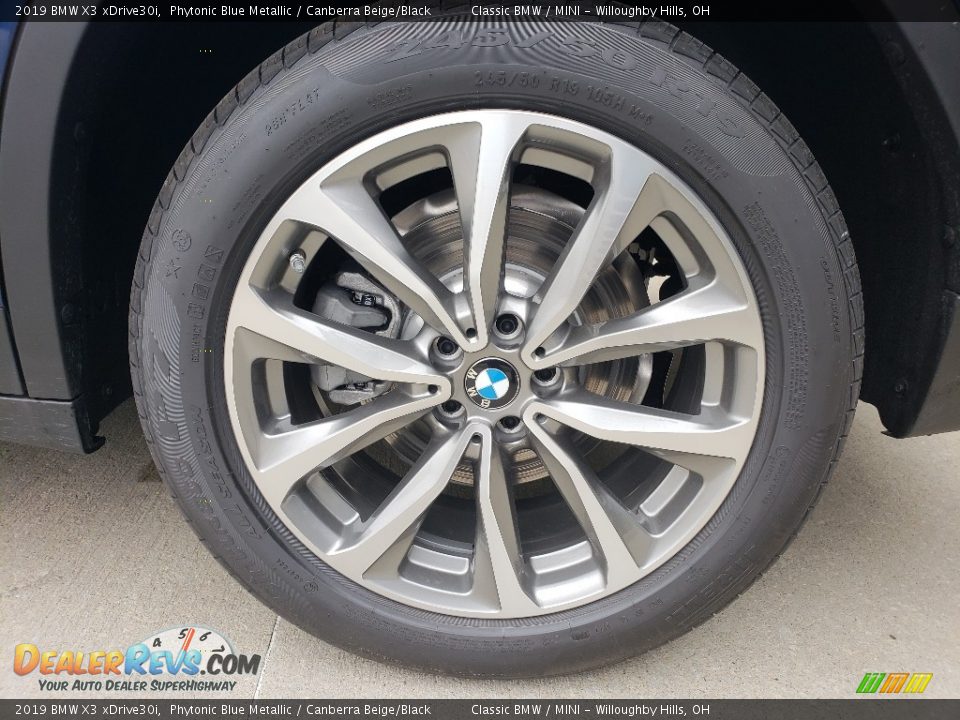 2019 BMW X3 xDrive30i Phytonic Blue Metallic / Canberra Beige/Black Photo #3