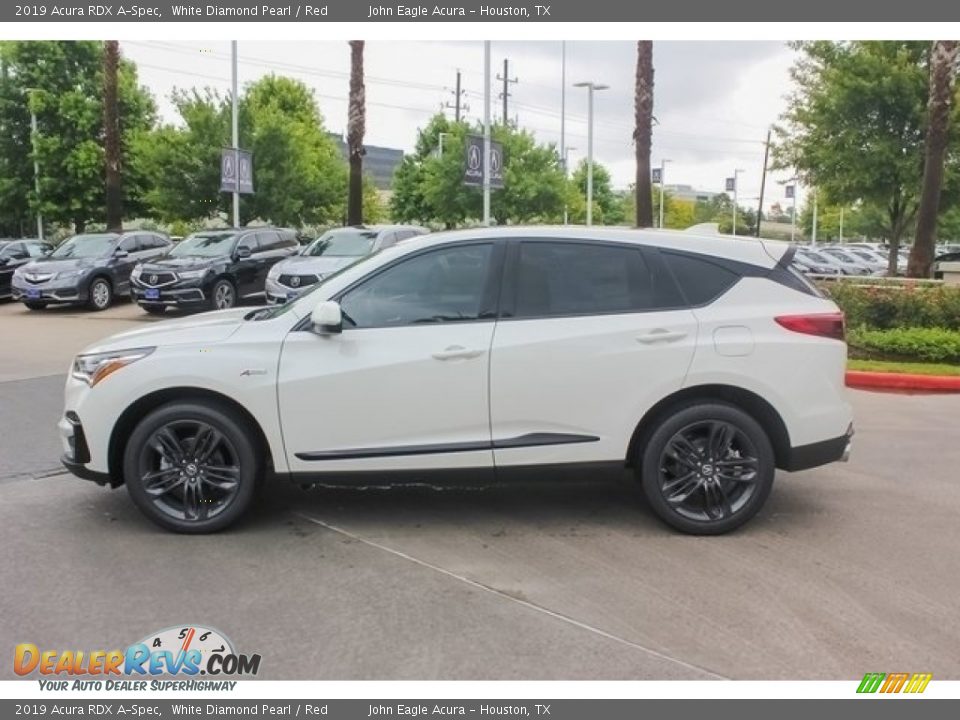 2019 Acura RDX A-Spec White Diamond Pearl / Red Photo #4