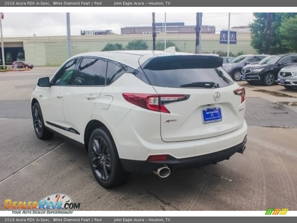 2019 Acura RDX A-Spec White Diamond Pearl / Red Photo #5