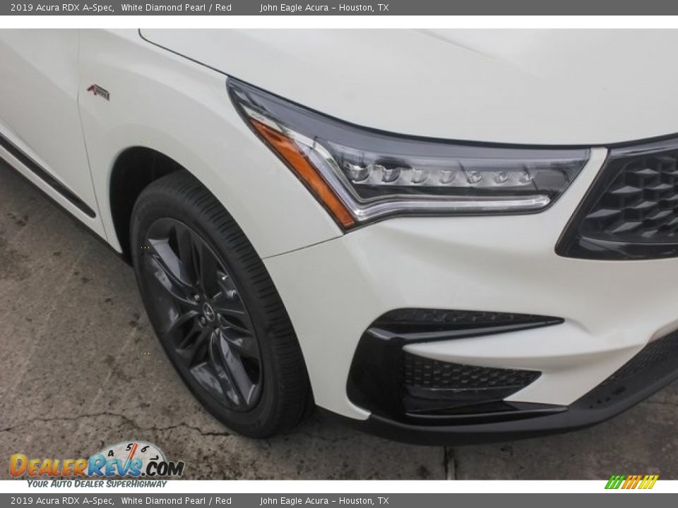 2019 Acura RDX A-Spec White Diamond Pearl / Red Photo #10