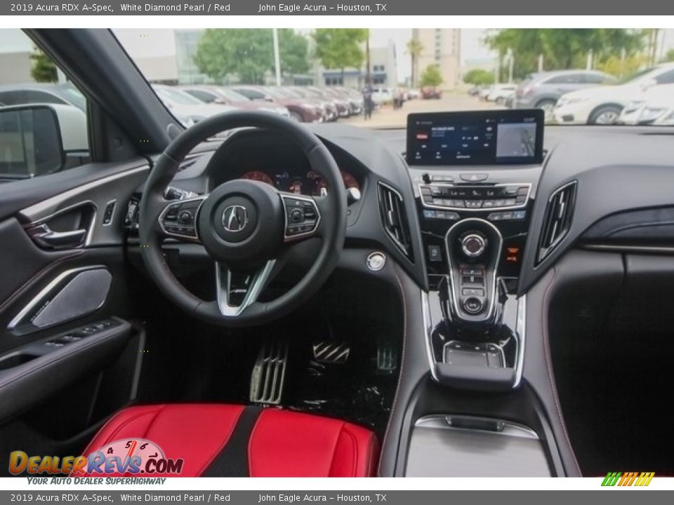 2019 Acura RDX A-Spec White Diamond Pearl / Red Photo #31