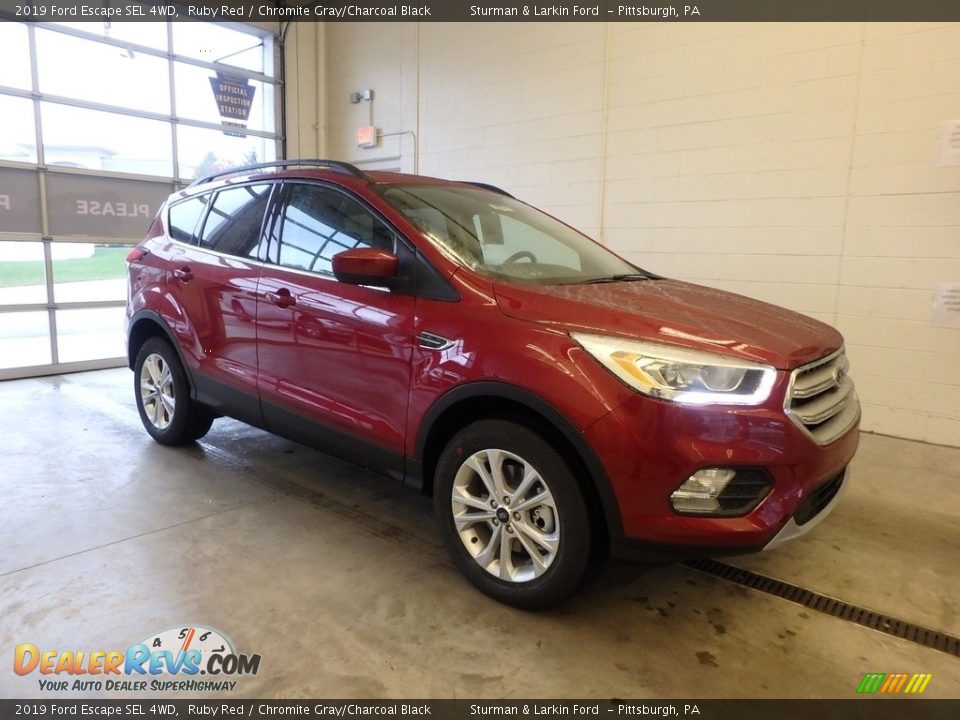 2019 Ford Escape SEL 4WD Ruby Red / Chromite Gray/Charcoal Black Photo #1