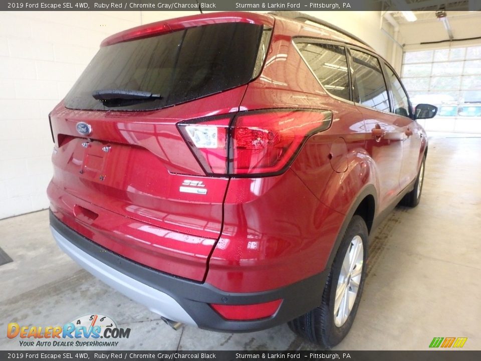 2019 Ford Escape SEL 4WD Ruby Red / Chromite Gray/Charcoal Black Photo #2