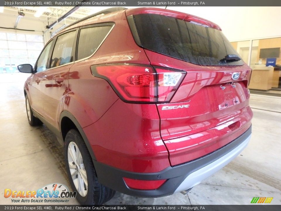2019 Ford Escape SEL 4WD Ruby Red / Chromite Gray/Charcoal Black Photo #3