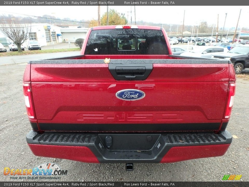 2019 Ford F150 XLT Sport SuperCrew 4x4 Ruby Red / Sport Black/Red Photo #3