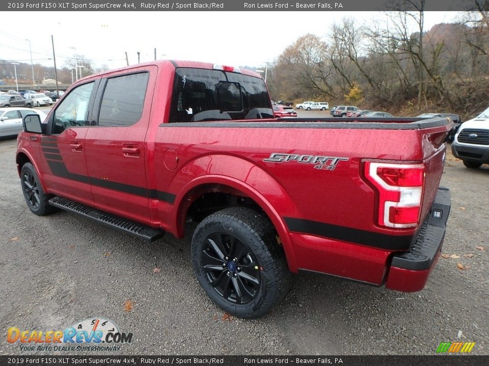 2019 Ford F150 XLT Sport SuperCrew 4x4 Ruby Red / Sport Black/Red Photo #4