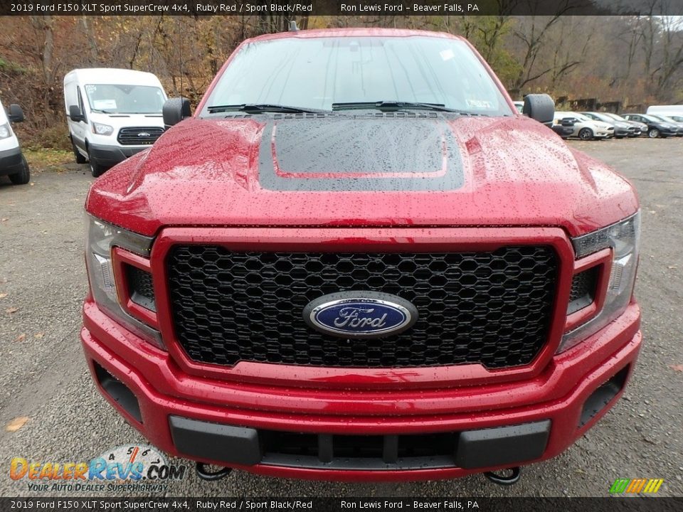 2019 Ford F150 XLT Sport SuperCrew 4x4 Ruby Red / Sport Black/Red Photo #7