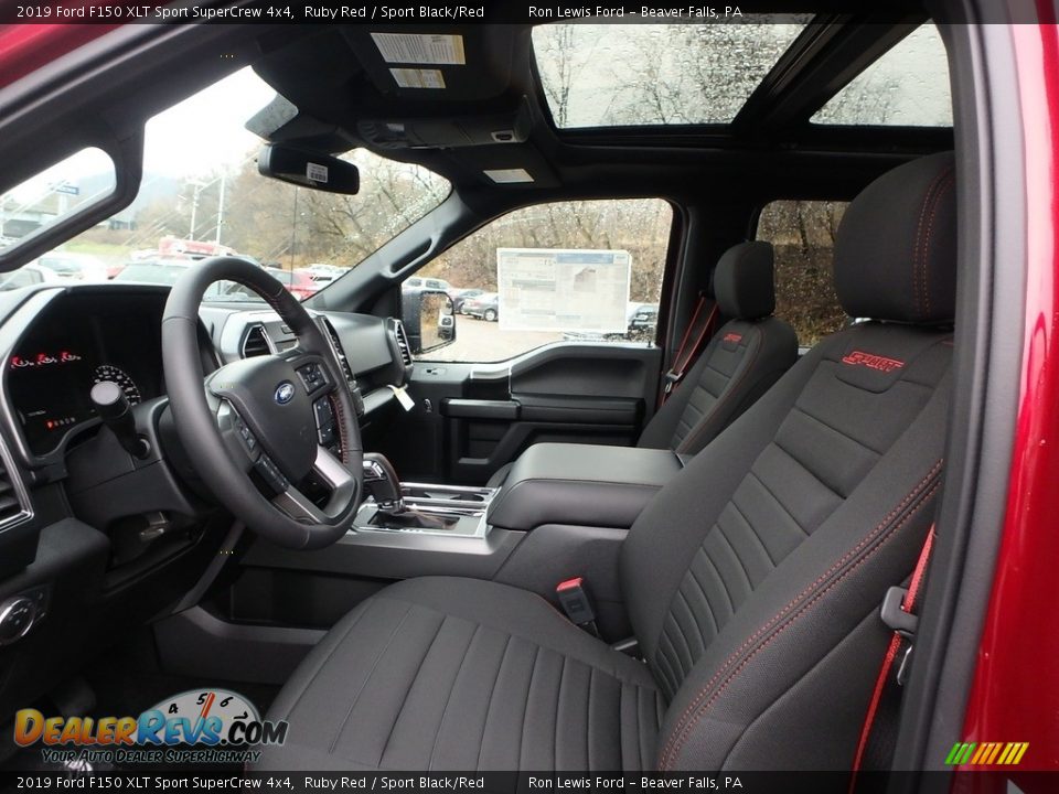 Front Seat of 2019 Ford F150 XLT Sport SuperCrew 4x4 Photo #10