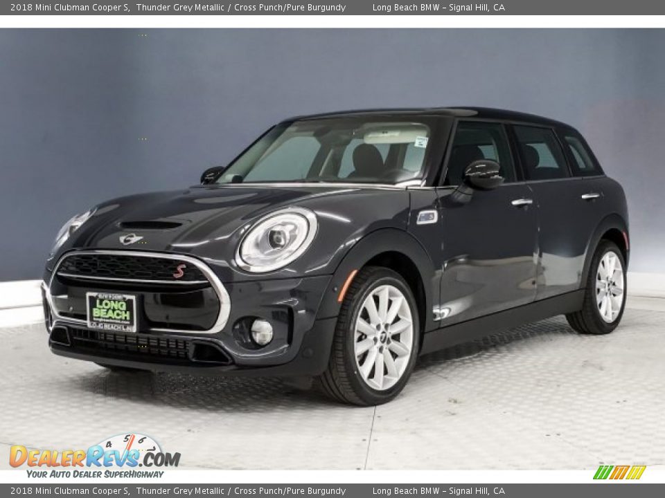 2018 Mini Clubman Cooper S Thunder Grey Metallic / Cross Punch/Pure Burgundy Photo #12